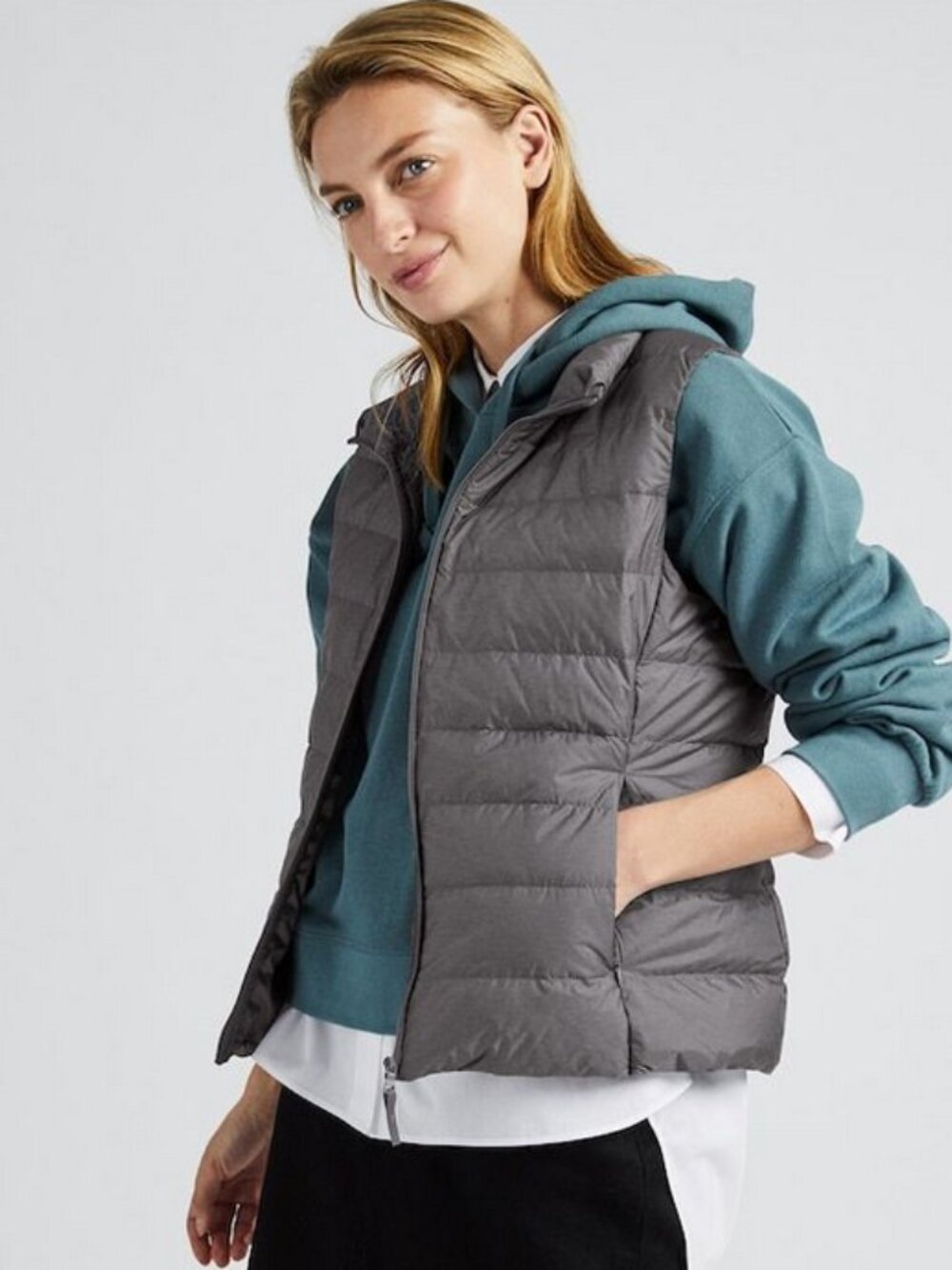 Women's Puffer Vest - Light grey